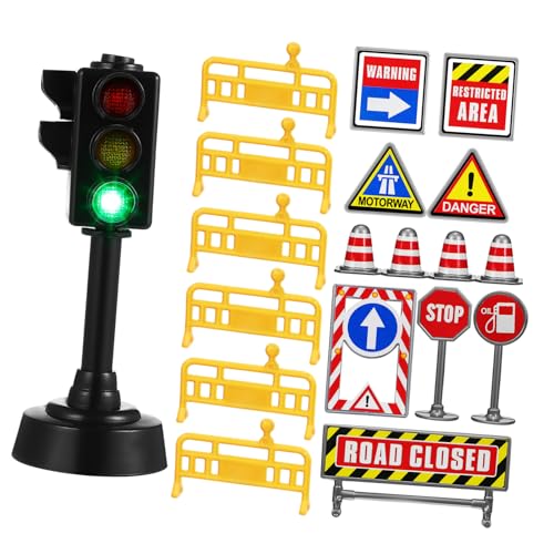 Kisangel 1Satz Mini Verkehrszeichen mit Ampelspielzeug und Kegeln Mini Verkehrszeichen Realistische Designs zur Kognitiven und Vielseitigen Kisangel 1Satz Mini Verkehrszeichen mit Ampelspielzeug und Kegeln Mini Verkehrszeichen Realistische Designs zur Kognitiven und Vielseitigen von Kisangel