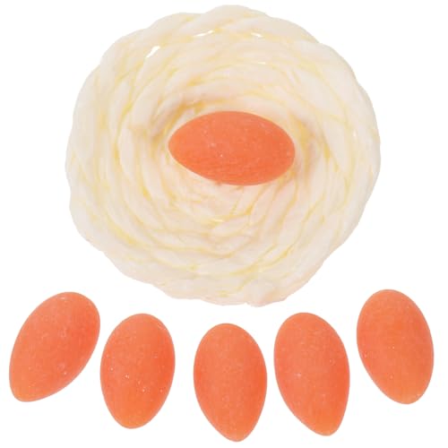 Kisangel 1Satz Miniature Egg Basket for Dollhouse Decoration Realistic Simulation Eggs for Garden Villa Accessory for DIY Miniature House Scenes von Kisangel