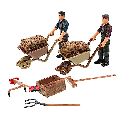 Kisangel 1Satz Miniaturfarm Spielzeugset Teiliges aus Hochwertigem für Kreative Rollenspiele und Dekoration Lebensechte Figuren für Farm Szenen und Fotografie von Kisangel