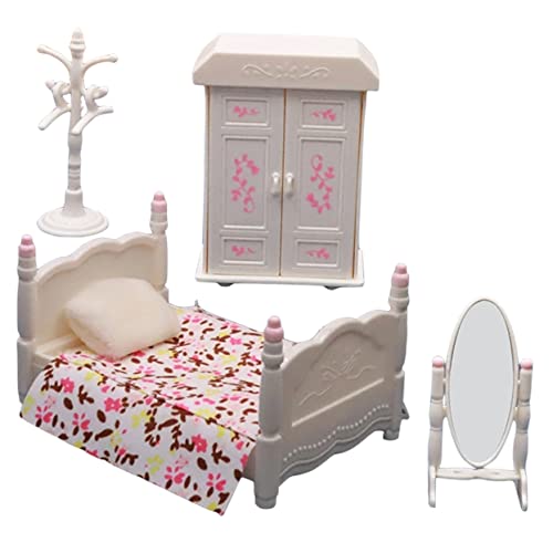 Kisangel 1Satz Miniaturmodell Schlafzimmermöbel Dekorative Puppenmöbel für Puppenhaus Realistische Miniaturmöbel für Kreative Hausdekoration für DIY Puppenhaus Zubehör von Kisangel