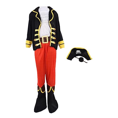 Kisangel 1Satz Piratenkostüm Für Xl Halloween Cosplay Outfit Klassisches Design Mit Exzellenter Verarbeitung Für Kostümpartys Und Rollenspiele Unisex von Kisangel