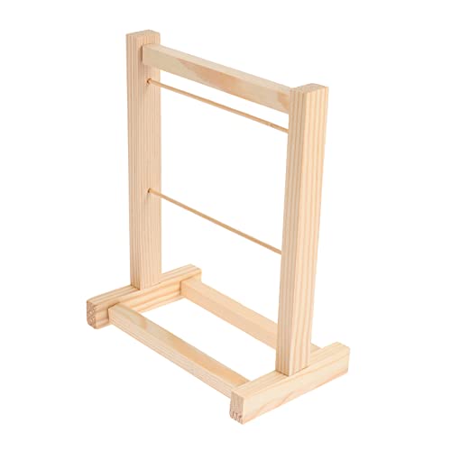 Kisangel 1Satz Puppen Kleidungsständer aus Holz Mini Wäscheständer für Puppen Stufiges Regal zur Praktischen Aufbewahrung für Kinderzimmer und Spielzeugorganisation von Kisangel