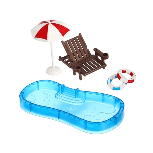 Kisangel 1Satz Puppenhaus Dekoration Mit Mini Schwimmring Und Strandliege Für Miniaturmodelle Und Sommeraccessoires Kisangel 1Satz Puppenhaus Dekoration Mit Mini Schwimmring Und Strandliege Für Miniaturmodelle Und Sommeraccessoires von Kisangel