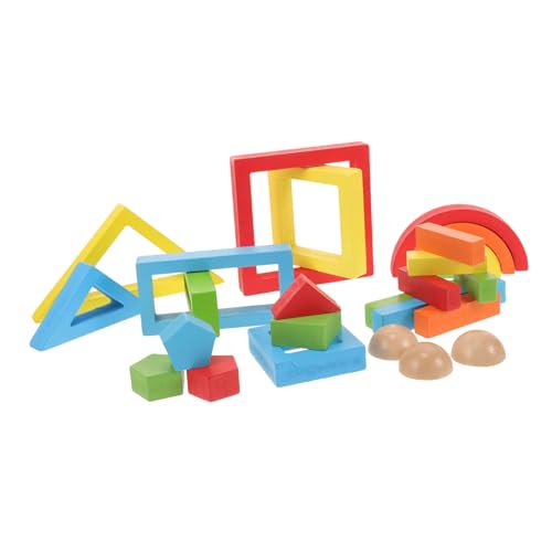 Kisangel 1Satz Rainbow Geometric Building Blocks Lernspielzeug Für Kreatives Fantasie Und Gleichgewicht Für Jungen Und Jahren von Kisangel