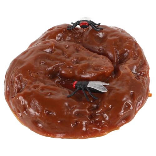 Kisangel 1Satz Realistischen Kotspielzeugen Imitation Poop für Halloween Partys Witzige Streiche und Dekoration aus Robustem TPR Fliegen von Kisangel