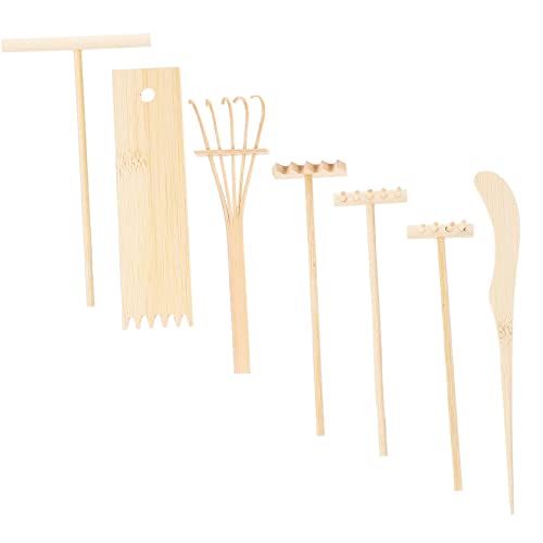 Kisangel 1Satz Sandkasten Rake Zen Deko Rakes für Kreative für Gartenliebhaber für Miniaturen und Sandbox Handgefertigt von Kisangel