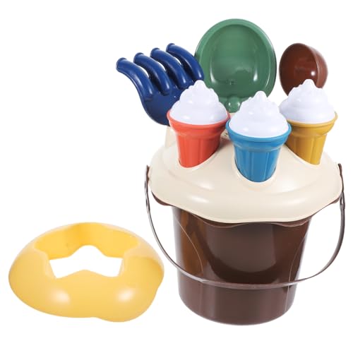 Kisangel Strandspielzeug-Set Für Jungen Und Mädchen 1 Eimer 5 Töpfe 1 Kreativität Fantasie Zufällige Farbe von Kisangel