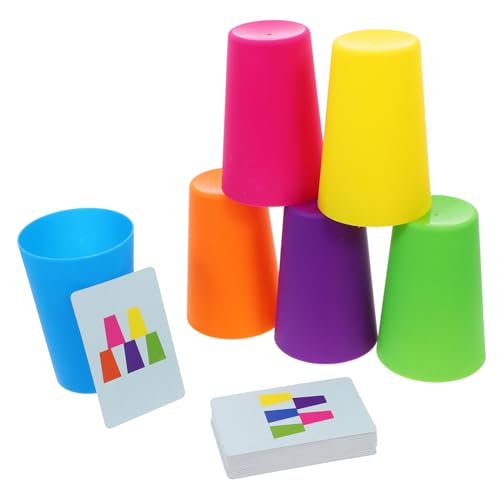 Kisangel 1Satz Speed Stapelbecher Für Wiederverwendbare Und Stapelbare Kleinkindbecher Stapelspiel Für Geschicklichkeitstraining Und Spielspaß Für Ab Jahr von Kisangel