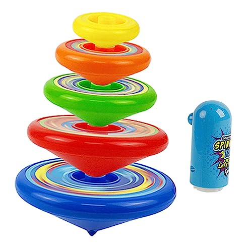 Kisangel 1Satz Stapelbares Gyroskop Farbenfrohe Rotierende Tops Für Handbetrieb Fördert Kreativität Und Motorik Kindergeschenk Für Spaß von Kisangel