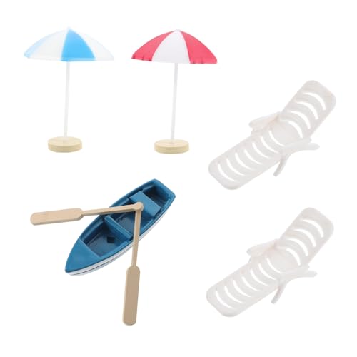 Kisangel 1Satz Strand Dekoration Kreative Fairy Garden Ornamente Für Kuchen Strandstühle Blaue Boote Sonnenschirme Kisangel 1Satz Strand Dekoration Kreative Fairy Garden Ornamente Für Kuchen Strandstühle Blaue Boote Sonnenschirme von Kisangel