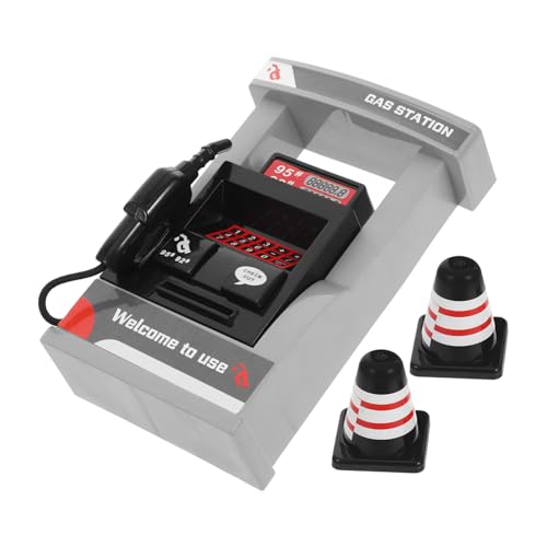 Kisangel Miniatur Tankstellenmodell Spielzeug für Kinder Realistisches Design Pädagogisch für Zuhause und Kindergarten von Kisangel