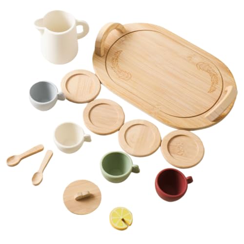 Kisangel 1Satz Teeservice Für Kleinkinder Teeküche Zubehör Kreatives Teeservice Für Teeparty Sicheres Und Holzmaterial Rollenspiel Kisangel 1Satz Teeservice Für Kleinkinder Teeküche Zubehör Kreatives Teeservice Für Teeparty Sicheres Und Holzmaterial Rollenspiel von Kisangel