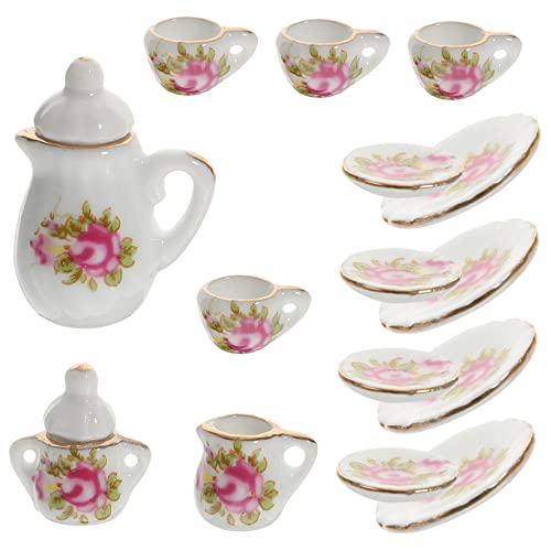 Kisangel 1Satz Teeservice Für Puppenhaus Keramisches Tee Set Mit Rosenmotiv Puppenhaus Zubehör Für Dekoration Und Kreative Spielsz Szenen Kisangel 1Satz Teeservice Für Puppenhaus Keramisches Tee Set Mit Rosenmotiv Puppenhaus Zubehör Für Dekoration Und Kreative Spielsz Szenen von Kisangel