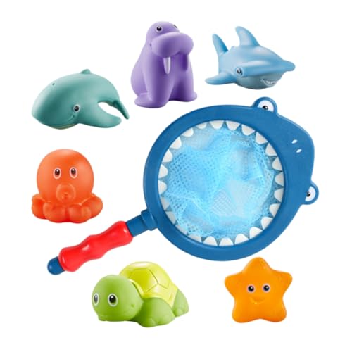 Kisangel 1Satz Teiliges Badespielzeug Cartoon Tier Badespielzeug Mit Fischernetz Und Schwimmenden Tieren Wasserspaß Für Badewanne Für Jungen Kisangel 1Satz Teiliges Badespielzeug Cartoon Tier Badespielzeug Mit Fischernetz Und Schwimmenden Tieren Wasserspaß Für Badewanne Für Jungen von Kisangel