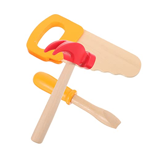 Kisangel 1Satz Teiliges Holzwerkzeugspielzeug Set Für Simulation Von Hammer Säge Und Schraubendreher Babyspielzeug Für Kreatives Rollenspiel Und Handwerksprojekte von Kisangel