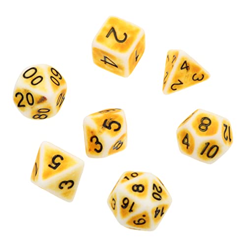 Kisangel 1Satz Teiliges Vintage Würfelset Aus Polyedrische Für Brettspiele Und Rollenspiele Partyzubehör Retro Langlebig Und Leicht Zu Transportieren von Kisangel