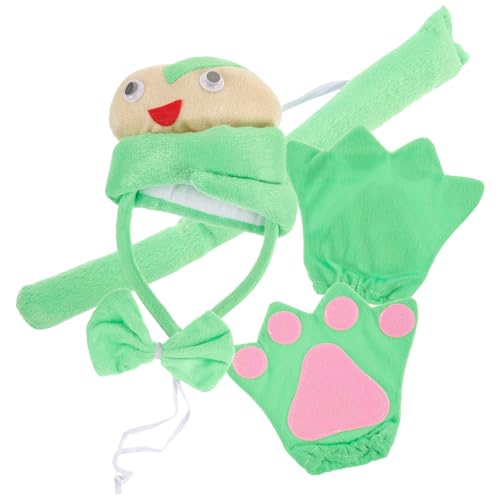 Kisangel 1Satz Tier Kostüm Schlangen Stirnband mit Ohren Handschuhen Lustige Requisiten für Karneval Halloween und Geburtstagsfeiern Kreatives Design Leicht Tragbar von Kisangel