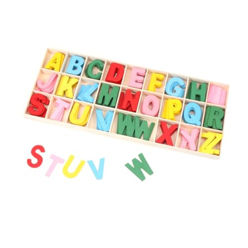Kisangel 1Satz Tragbares Holz Alphabet Pädagogisches Holzhandwerk Für Lernspielzeug Kreativität Und Sprachentwicklung Für Zuhause Und Kindergarten No von Kisangel
