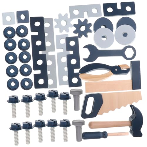 Kisangel 1Satz Werkzeug Set Aus Holz Montessori Lernspielzeug Für Simulationsspielzeug Für Kreative Rollenspiele Und Motorische Fähigkeiten Teiliges Set Mit Hammer von Kisangel
