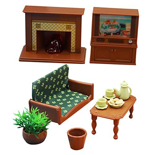 Kisangel Realistisches Miniatur-Sofa-Fernseher-Set Puppenhaus-szenen-zubehör Für Jungen- Und Mädchenzimmer- von Kisangel