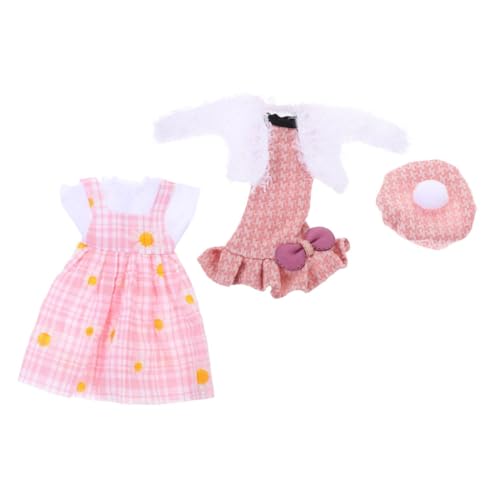Kisangel 1Satz Zarten Puppenkleidern Für Große Mädchenpuppen Puppenkostüm Mit Pinkem Rock Und Weicher Jacke Für Kreatives Und Puppenmode von Kisangel