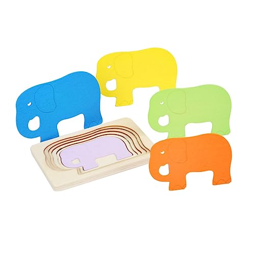 Kisangel 1Stück Holz Puzzle Für Umweltfreundliches Elefant Puzzle Gehirnentwicklung Und Verbesserung Beobachtungsfähigkeiten Für Kleine von Kisangel