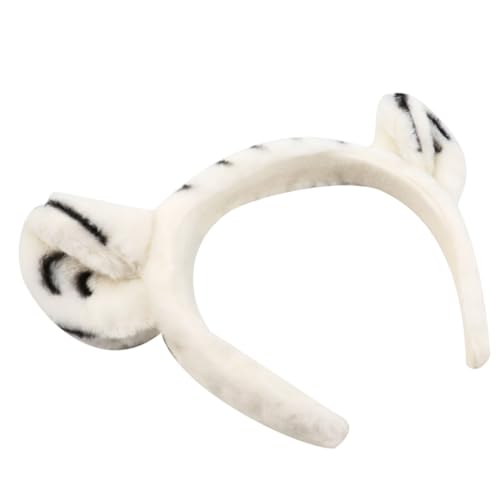 Kisangel 1Stück Komfortabler Plüsch Haarreifen Mit Attraktiven Tigerohren Niedliches Tierkopfschmuck Accessoire Für Damen Und Weiß von Kisangel