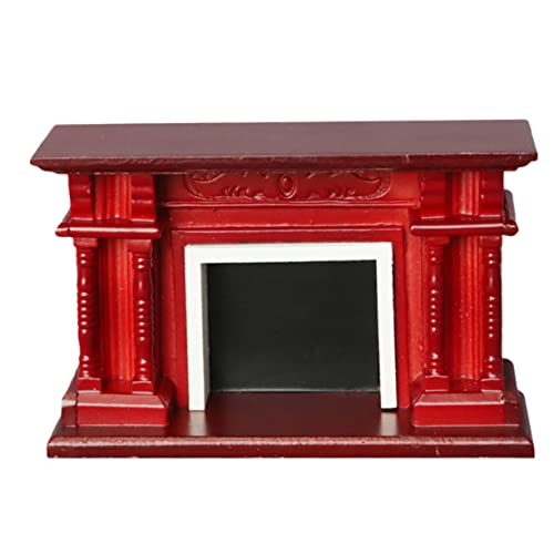 Kisangel 1Stück Mikrokamin Möbel Für Puppenhaus Mini Holzkamin Modell Retro Dekoration Für DIY Puppenhaus Einrichtung Stabil Und Langlebig Für Modellliebhaber von Kisangel