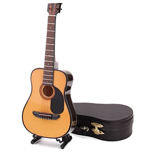 Kisangel 1Stück Mini Gitarrenmodell Dekoration Musikinstrument Lebensechte Gitarre Für Puppenhaus Hausdekoration Lehrmittel Mini Gitarre Aus Gitarrenmodell Für Bastelprojekte von Kisangel