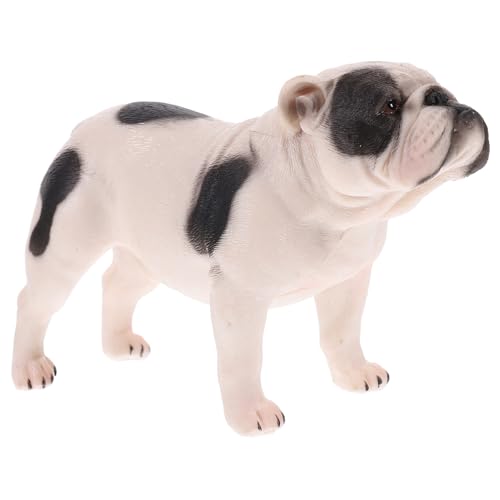 Kisangel Hundefigur Bulldogge PVC Heimdeko Ornament Kleine Stehende Statue Als Schreibtischstatue Hunde-actionfigur Für Büro Und Haus Modellspielzeug Für Sammler von Kisangel