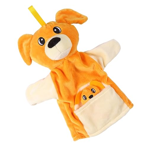 Kisangel 1Stück Plüsch Fingerpuppen Beruhigendes Handspielzeug Für Junge Mädchen Interaktives Eltern Junge Mädchen Süße Tier Fingerpuppe Für Zuhause Und Gelber Hund von Kisangel