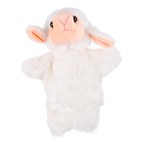 Kisangel 1Stück Plüsch Schaf Handpuppe Interaktive Cartoon Spielzeugfigur für Kreative Geschichtenerzählungen und Kunstaufführungen für Kleinkinder von Kisangel