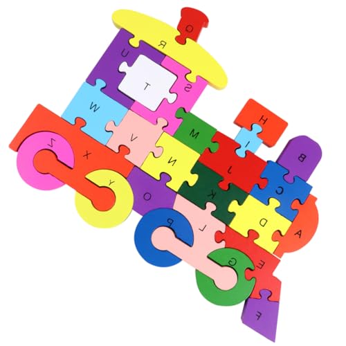 Kisangel 1pc 26 Buchstaben -Puzzle -bausteine Puzzlematte Rätseln Hölzern von Kisangel