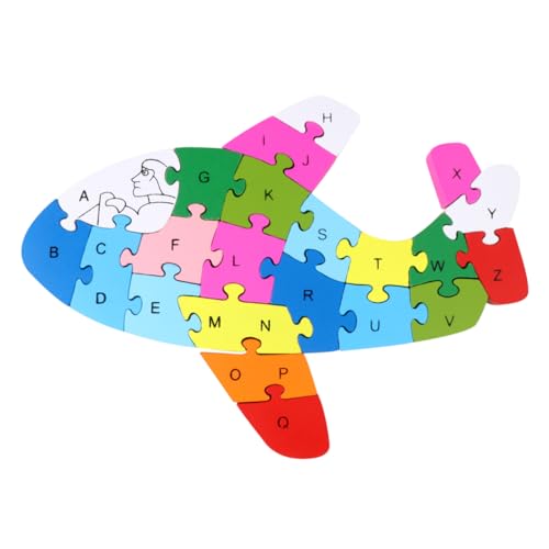 Kisangel 1pc 26 Buchstaben -Puzzle -bausteine Puzzlematte Rätseln Hölzern von Kisangel
