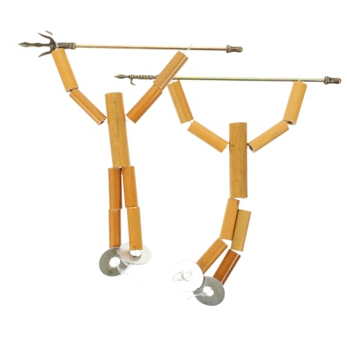 Kisangel 2 Bamboo Man Materialpaket Taschen lehrreich Kind Party Handwerkskits Puppenbauset Bastelset handgefertigter Puppenbausatz DIY -Handwerksbedarf Zubehör basteln Bambus von Kisangel