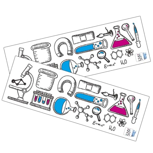 Kisangel 2 Blätter Chemie Elemente Wandsticker Selbstklebend Abnehmbar PVC für Labor Klassenzimmer Wohnheim Dekoration Wissenschaftliche Wandaufkleber Flexibel Kombinierbar von Kisangel