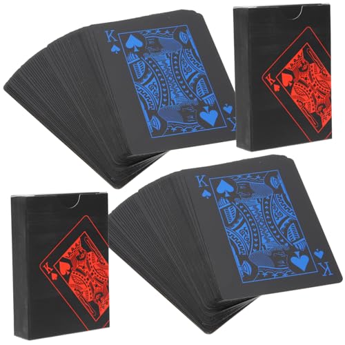 Kisangel 2 Boxen wasserdichte Pokerkarten aus Schwarzem PVC Langlebige Plastik Spielkarten Tragbares Kartenspiel für Spieler als Gesellschafts Partyspiel für Erwachsene Kisangel 2 Boxen wasserdichte Pokerkarten aus Schwarzem PVC Langlebige Plastik Spielkarten Tragbares Kartenspiel für Spieler als Gesellschafts Partyspiel für Erwachsene von Kisangel