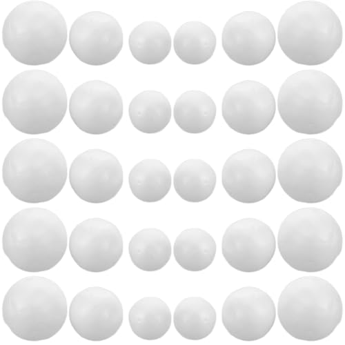 Kisangel 2 Moosgummiperlen Moosgummibälle Mini Moosgummibälle Bastelschaumbälle Weiß von Kisangel