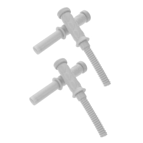 Kisangel 2 Paar Schaukelpferdgriff Zubehör für Zaunelemente hölzernes Schaukelpferd für Kleinkind schaukelstuhl Dekoration Schaukelpferd aus Holz Großes Nutztierspielzeug Plastik Grey von Kisangel