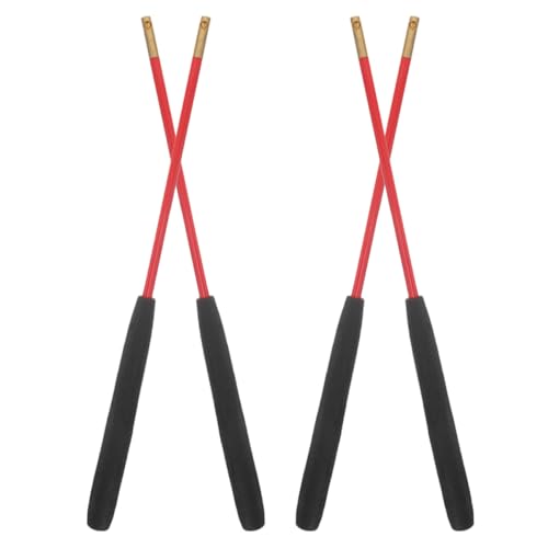 Kisangel 2 Paare Diabolo Jonglierstäbe aus Solidem Fiberglas mit Rutschfestem Griff und Praktischem Schnurloch Widerstandsfähige Chinesische Jonglierstäbe für Training und Bühnenauftritte von Kisangel