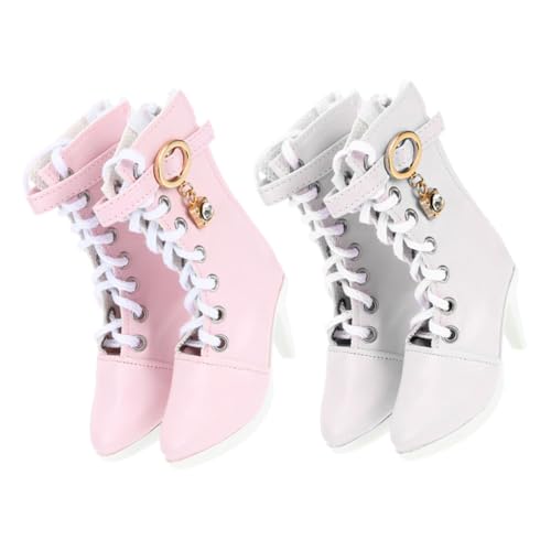 Kisangel 2 Paare Doll Miniature High Heel Boots für Puppen Modische Stiefel mit Kleinem Absatz Präzise Verarbeitung Kompatibel mit Prinzessinnen Puppen für Puppenhaus und Kostümierung Kisangel 2 Paare Doll Miniature High Heel Boots für Puppen Modische Stiefel mit Kleinem Absatz Präzise Verarbeitung Kompatibel mit Prinzessinnen Puppen für Puppenhaus und Kostümierung von Kisangel
