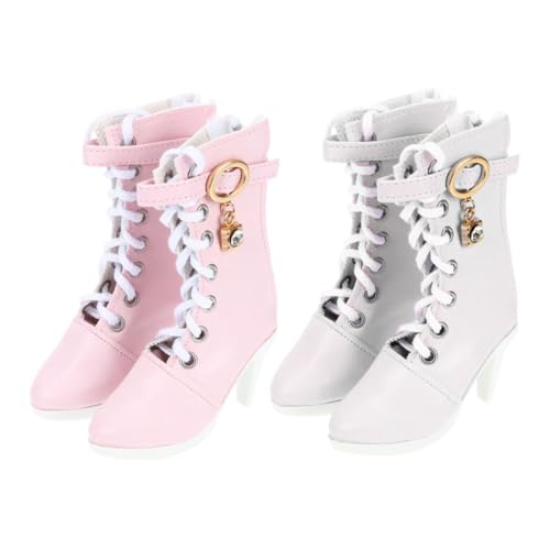 Kisangel 2 Paare Puppen Hochhackige Stiefel Miniaturboots für Puppen Prinzessinnen Schuhe mit Feiner Detailarbeit Geeignet für Verschiedene Puppenoutfits Weiß Kisangel 2 Paare Puppen Hochhackige Stiefel Miniaturboots für Puppen Prinzessinnen Schuhe mit Feiner Detailarbeit Geeignet für Verschiedene Puppenoutfits Weiß von Kisangel