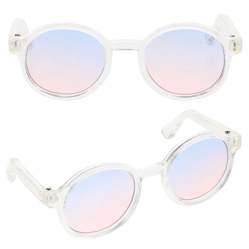 Kisangel 2 Paare Puppenbrillen Mini Sonnenbrillen aus Kunststoff Stylisches Puppenzubehör für Foto Requisiten Leicht Robust Passend für Kleine Puppen Ab Jahren von Kisangel