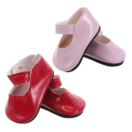 Kisangel 2 Paare Puppenschuhe Puppenspielzeugschuhe Schuhe Für Puppen Simulierte Minischuhe Mini-spielzeughaus-Ornamente Kleines Hauszubehör Puppen-Outfit Mini-Schuhe Polyurethan von Kisangel