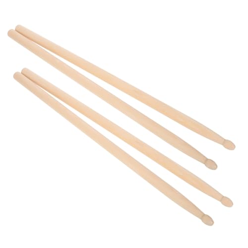 Kisangel 2 Paare Trommelstöcke aus Holz Schlagzeug Sticks Trommel Zubehör Anfänger Trommelstöcke Professionelle Drumsticks Profi Trommelstöcke Bassdrum Mallet Trommelschlägel hölzern Beige von Kisangel
