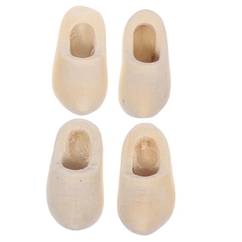 Kisangel 2 Paare Unbemalte Mini Holzschuhe Dekorative Klompen für Puppenhaus und DIY Projekte Robuste Holzmaterialien als Zubehör und Kisangel 2 Paare Unbemalte Mini Holzschuhe Dekorative Klompen für Puppenhaus und DIY Projekte Robuste Holzmaterialien als Zubehör und von Kisangel
