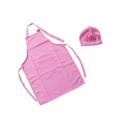 Kisangel 2 STÜCK Kochset Teilig Großes Schürzen und Kochmützen Set für Mädchen Jahre Strapazierfähiges Waschbares Material zum Kochen Backen Malen und Dekorieren bei Partys von Kisangel