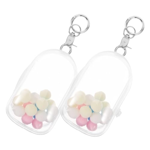 Kisangel 2 STÜCK Transparente PVC Aufbewahrungstasche mit Schlüsselanhänger Hochtransparente Puppen Display Bag Weiche Füllung Tragbar für Puppensammlung und Reiseschutz von Kisangel