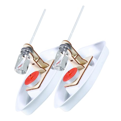 Kisangel 2 Sätze DIY Raddampfer Modellbausatz Schiffsmodell Unfertiges Dampfschiff Wissenschaftliches Experiment Materialpaket von Kisangel