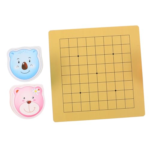 Kisangel 2 Sätze Doppel Seiten Holzbrett mit Kunststoffsteinen Miniatur Weiqi Schachspiel für Anfänger Tragbares Lernspiel mit Niedlichem Bären Reise Schachset Kisangel 2 Sätze Doppel Seiten Holzbrett mit Kunststoffsteinen Miniatur Weiqi Schachspiel für Anfänger Tragbares Lernspiel mit Niedlichem Bären Reise Schachset von Kisangel